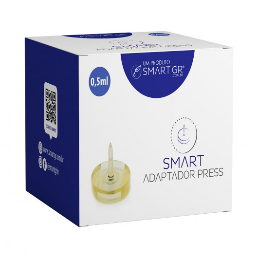 Adaptador Descartável caixa c/10  para Caneta Pressurizada Smart Press - 0,5mL - Smart GR
