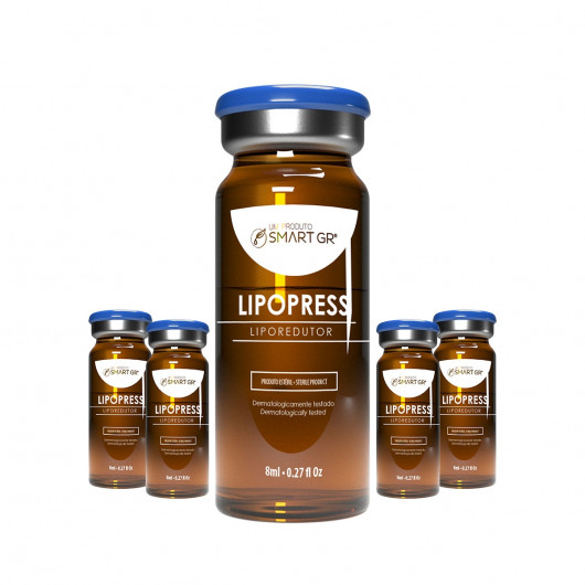 LIPOPRESS - Liporredutor - 5 Frascos de 8ml - Intradermoterapia Pressurizada - Smart GR - 2