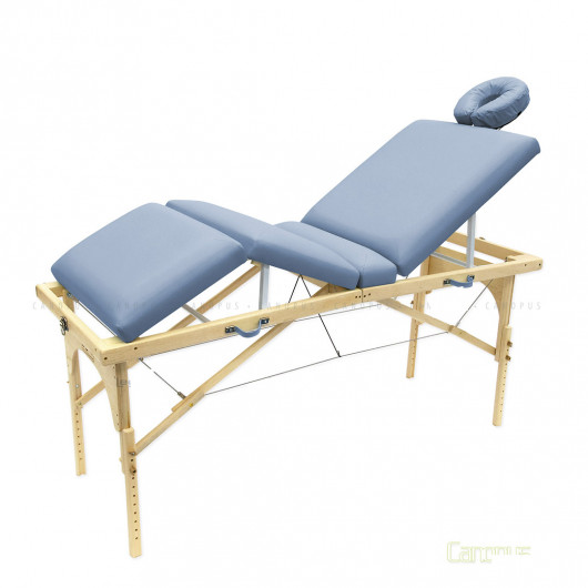 Maca Portátil Canopus azul claro - Mesa de Massagem Portátil de Madeira c/ 3 Posições Legno