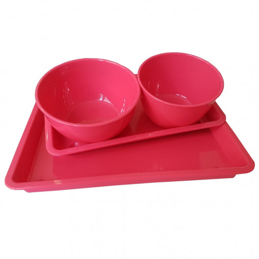 KIT Auxiliar com 2 Bandejas e 2 Cubas - Pink - 4