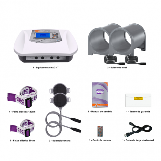 MAG 3 T CECBRA – Aparelho de Magnetoterapia de Baixa Frequência – Com Túnel Solenóide - Bivolt - 2