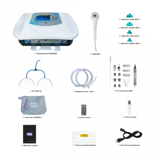 Plisagge CECBRA – Aparelho de Vacuoterapia Digital, Peeling de Diamante e Bronzeamento – Bivolt - 2