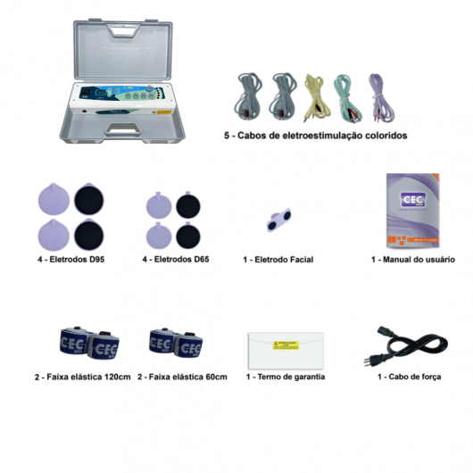 Stim 4 Portátil CECBRA - Corrente Russa com 5 Canais- Bivolt - 2
