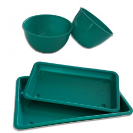 KIT Auxiliar com 2 Bandejas e 2 Cubas - Verde