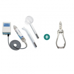 Alta frequência HF com 2 Eletrodos para Podologia + Alicate com mola Solingen