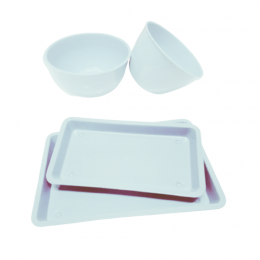 KIT Auxiliar com 2 Bandejas e 2 Cubas - Branco