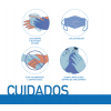Máscara descartável C/Elástico Fava - 50 unidades - Branco - 4